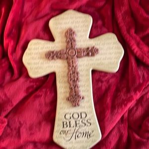 VINTAGE CROSS  “GOD BLESS OUR HOME”